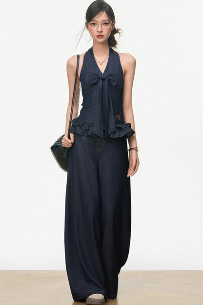 Chic Tencel Denim Suit Set-Up