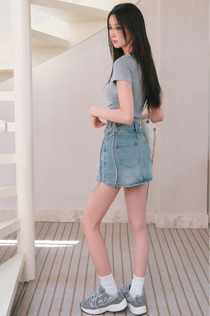 Vintage Denim Mini Skirt