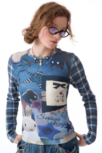 Retro Rabbit Print Tee