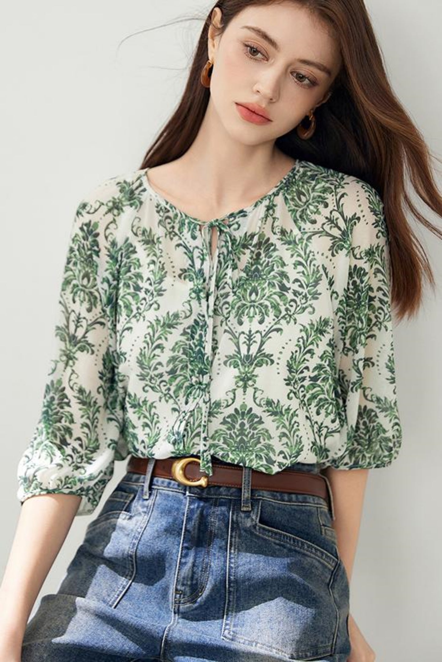 Lightweight Chiffon Two Piece Top Set