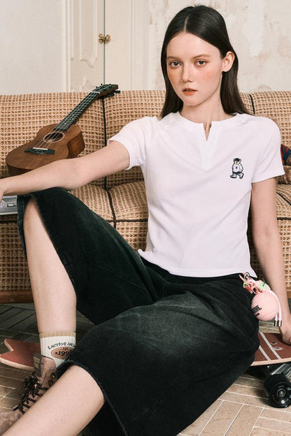 Fit V Neck Short Sleeve T-Shirt