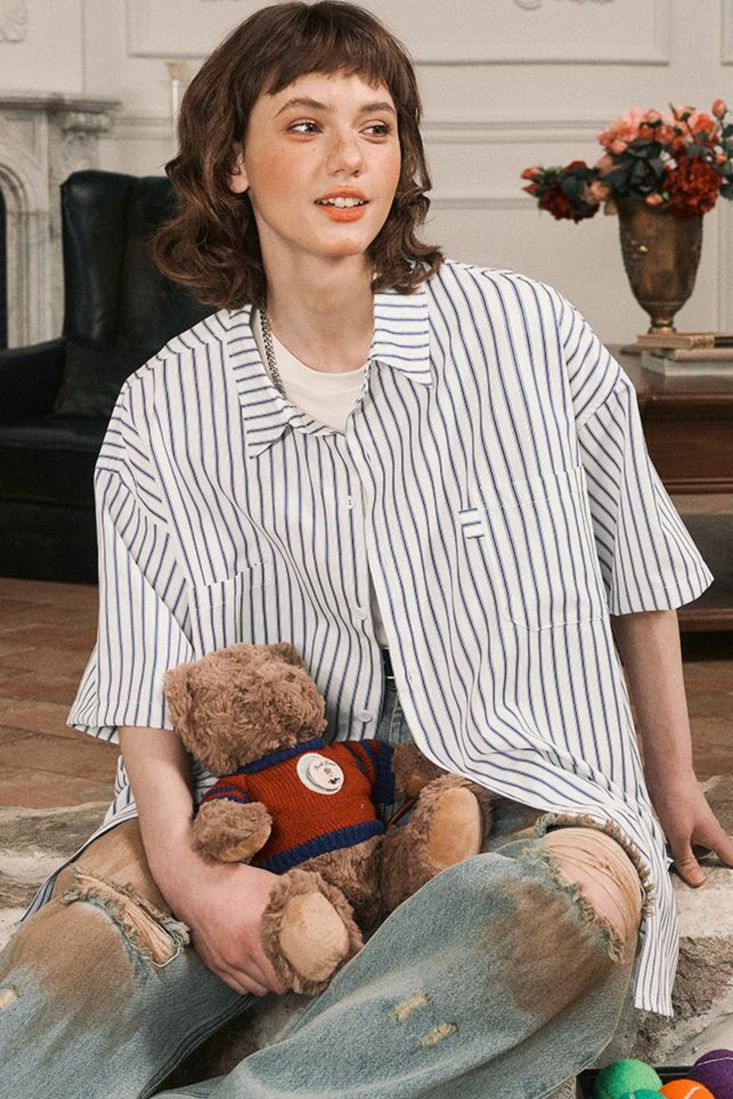 Vintage Stripe Short Sleeve Shirt