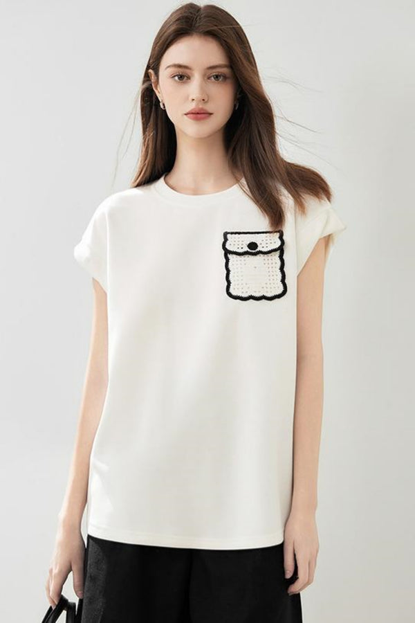 Simple Style Pocket Tee
