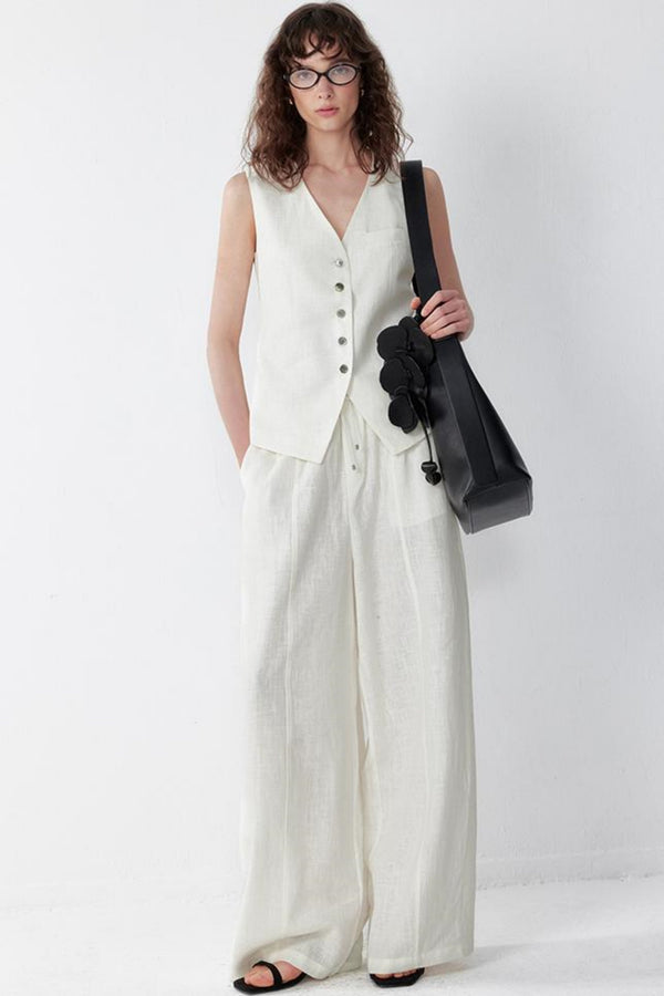 Luxury Tencel Vest Suit Set-Up