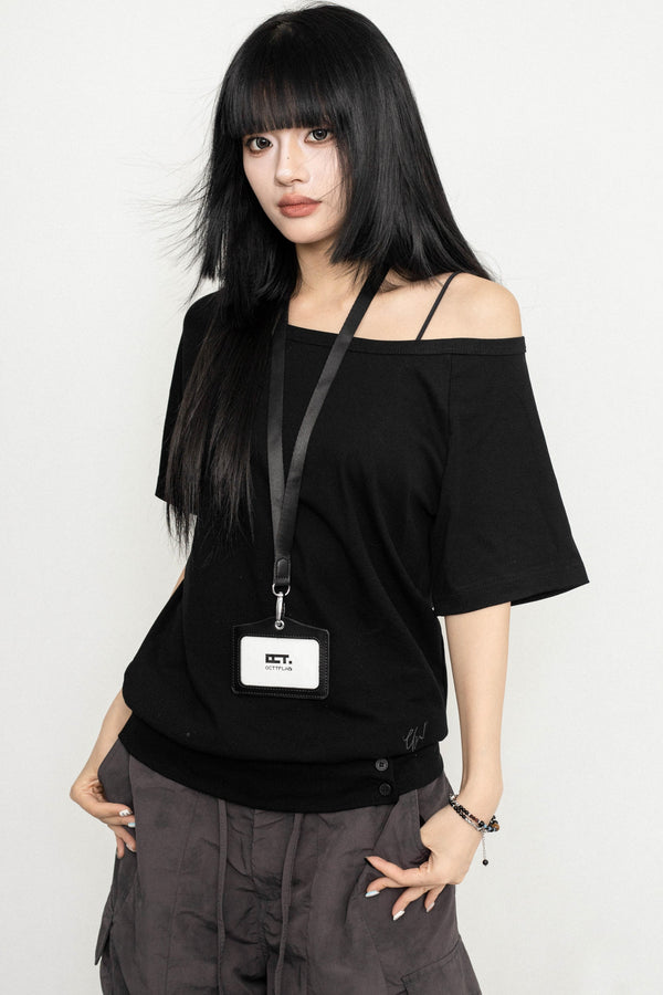 Vintage Style Drop Shoulder Tee