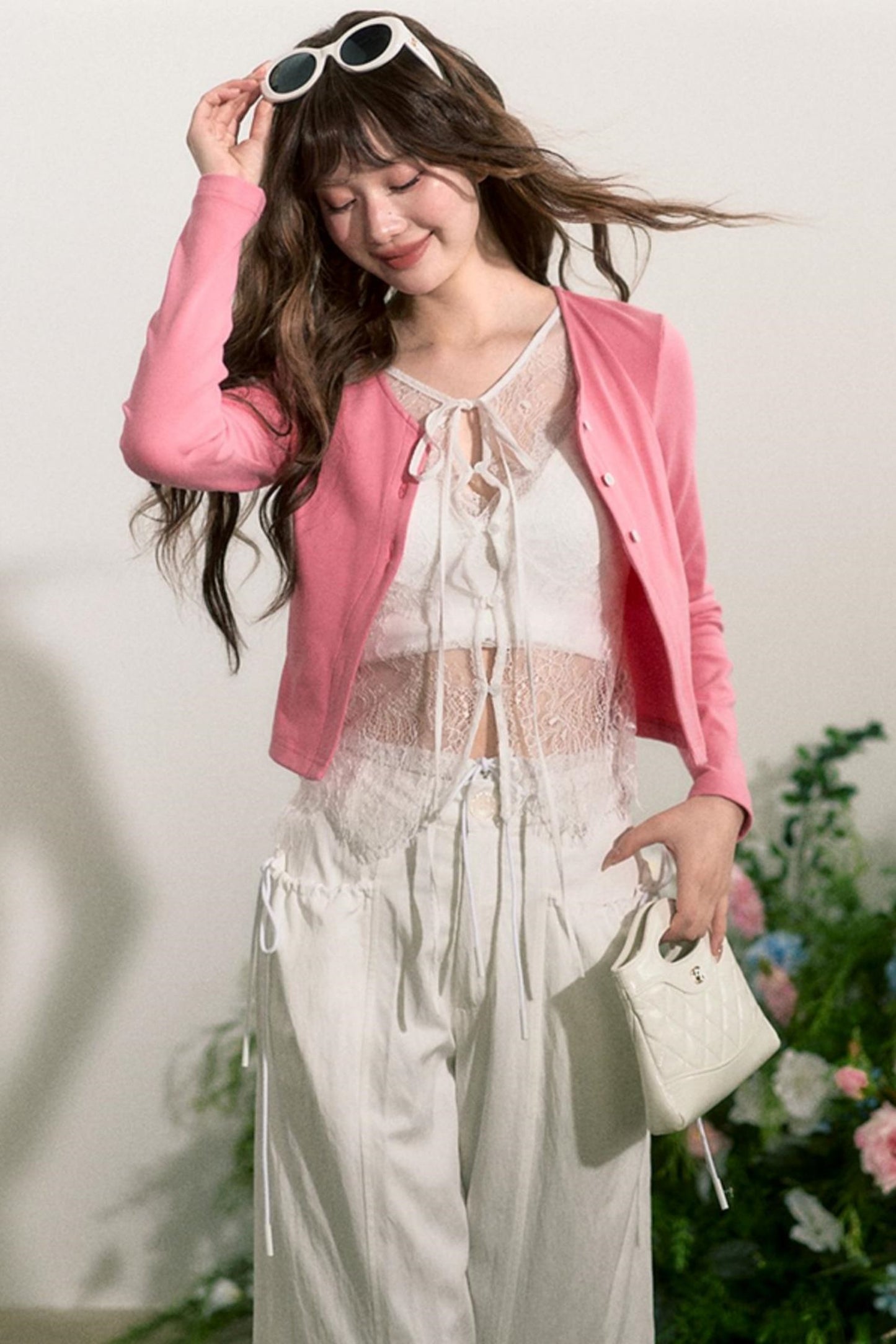 Lace-Knit Cardigan