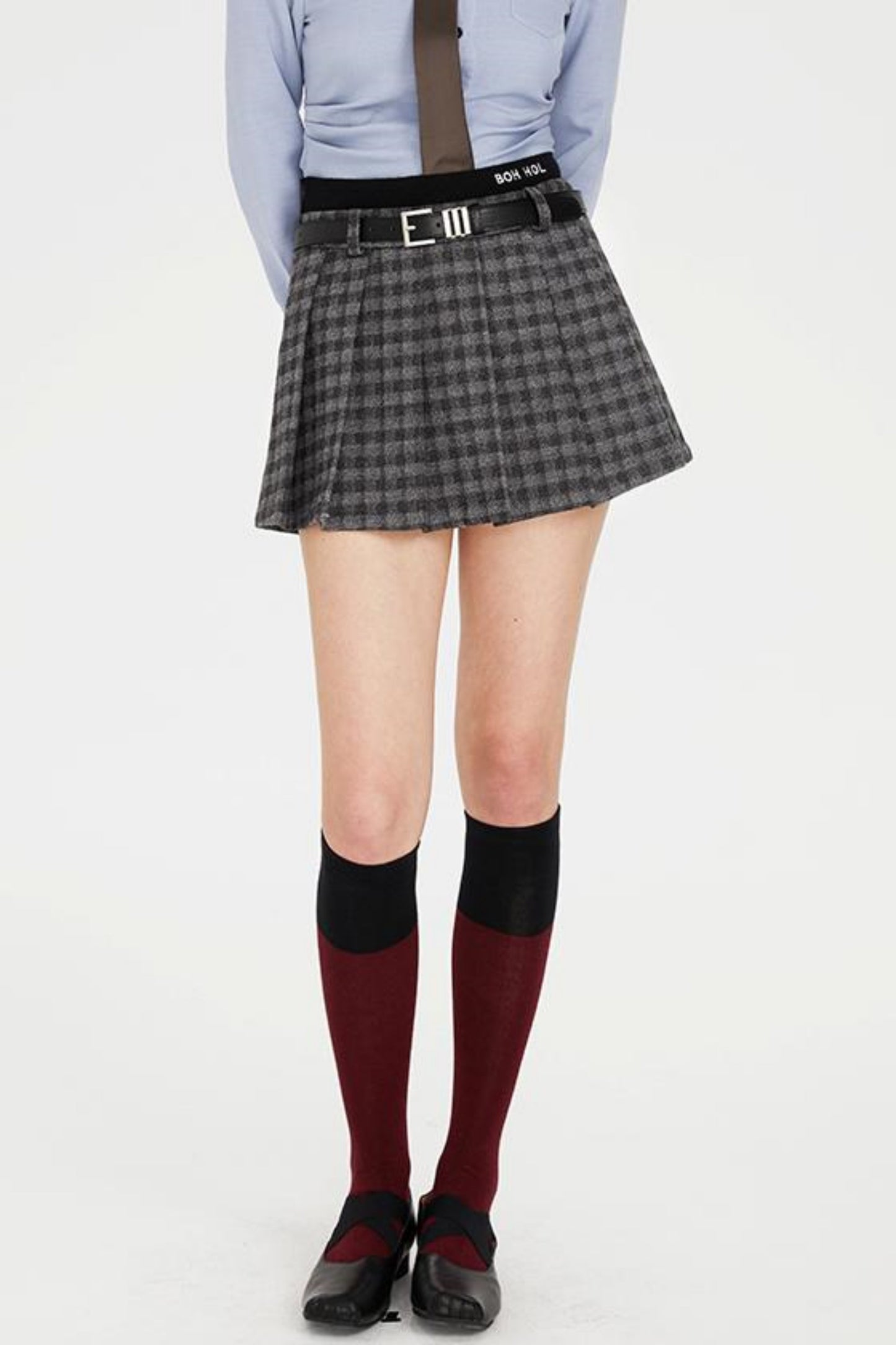 Tartan Color-Block Jacket Set-Up