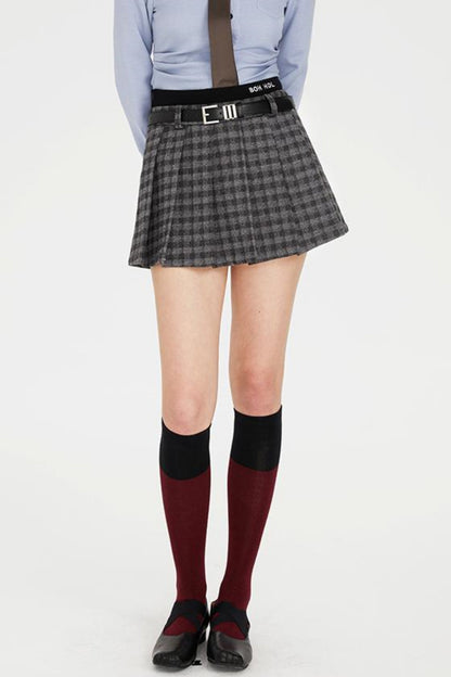 Tartan Color-Block Jacket Set-Up