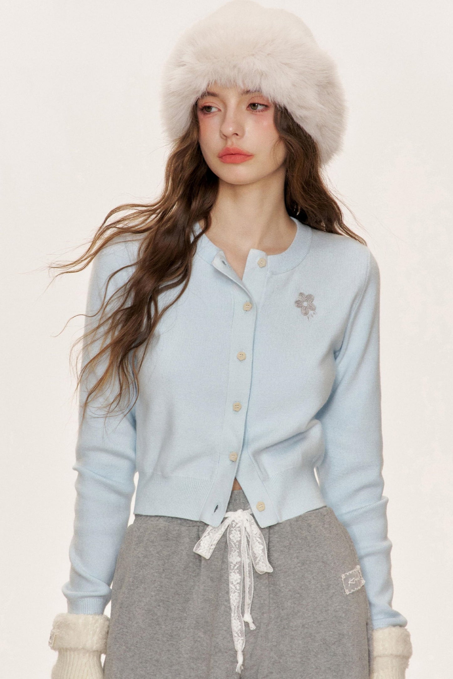 Embroidered Knit Cardigan