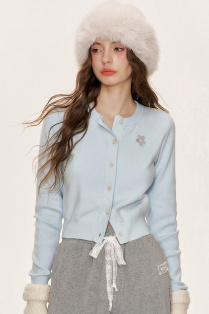 Embroidered Knit Cardigan