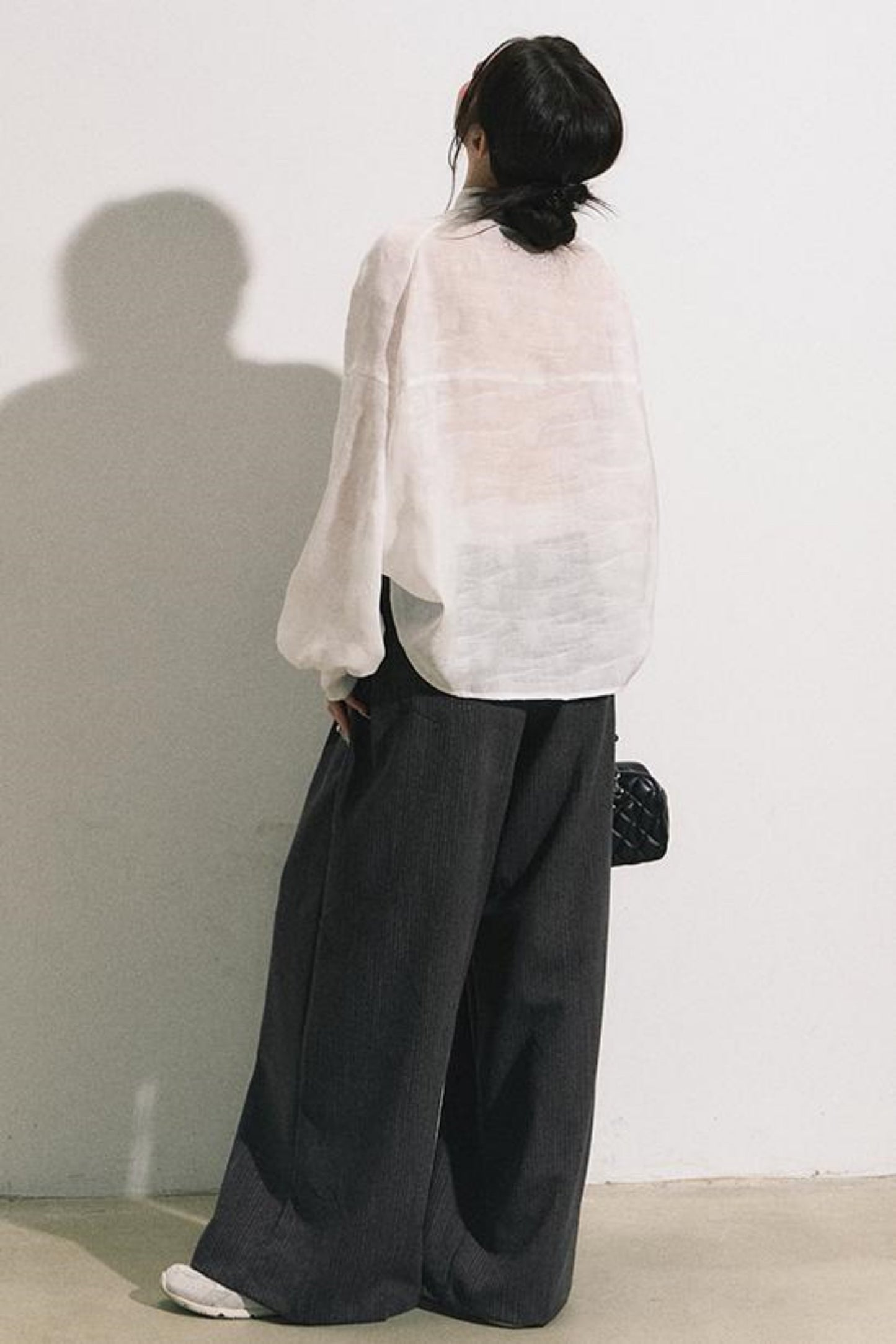 Lace Bow Loose Shirt