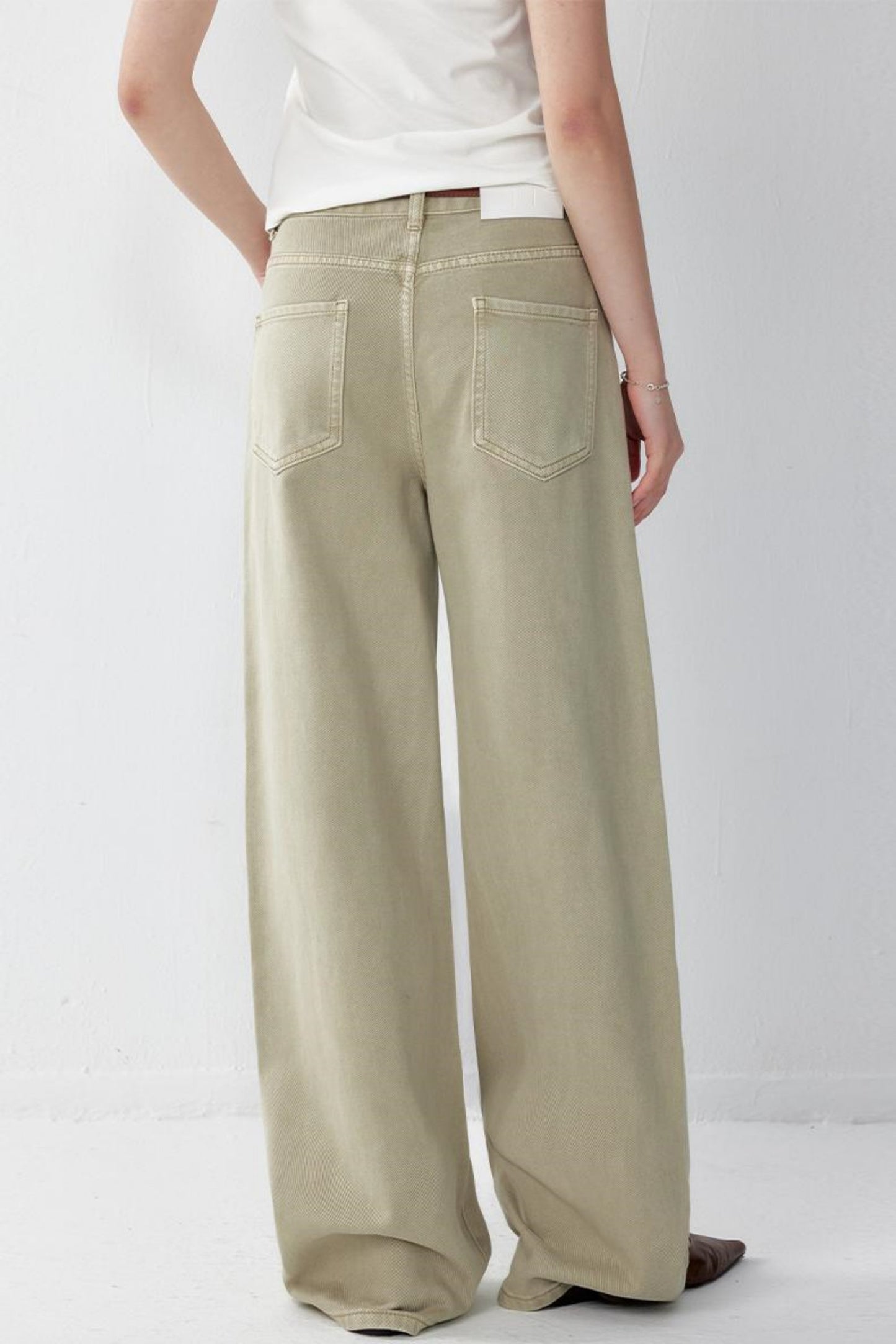 Spring Vintage Wide-Leg Pants