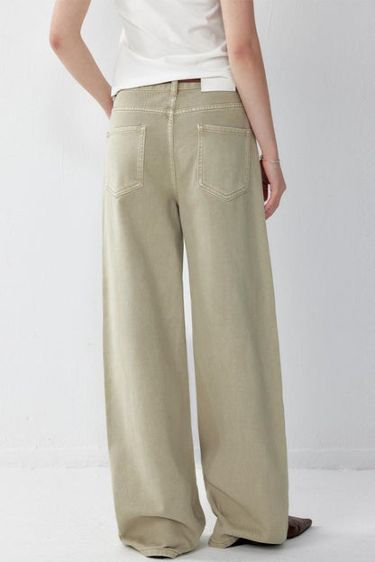 Spring Vintage Wide-Leg Pants