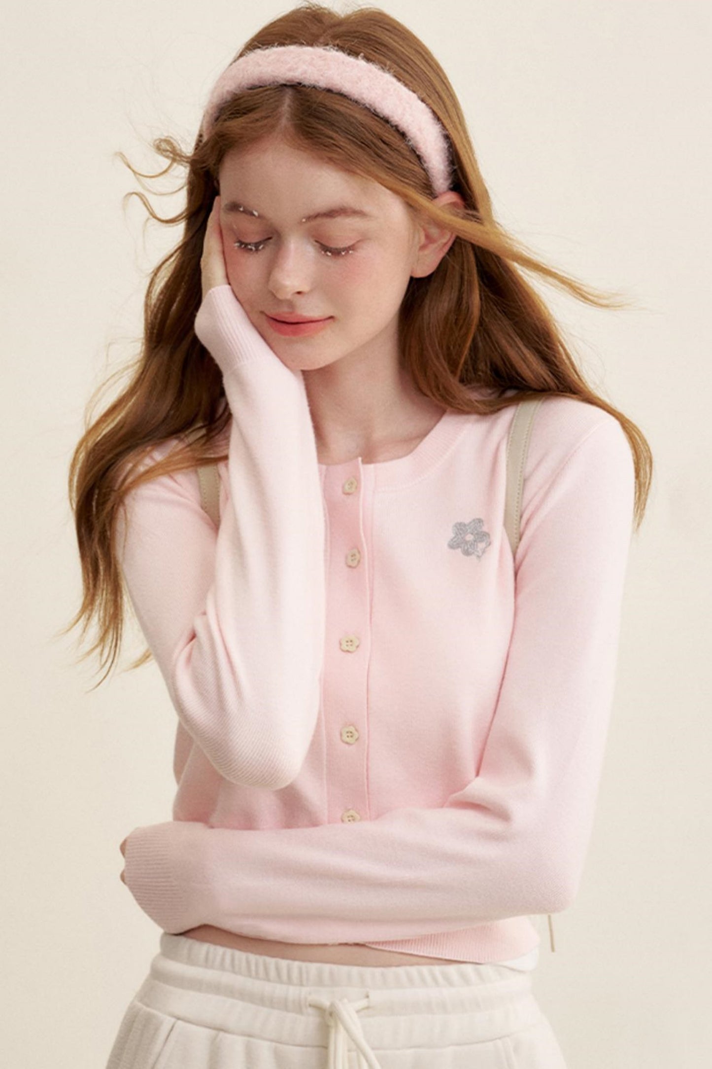 Embroidered Knit Cardigan