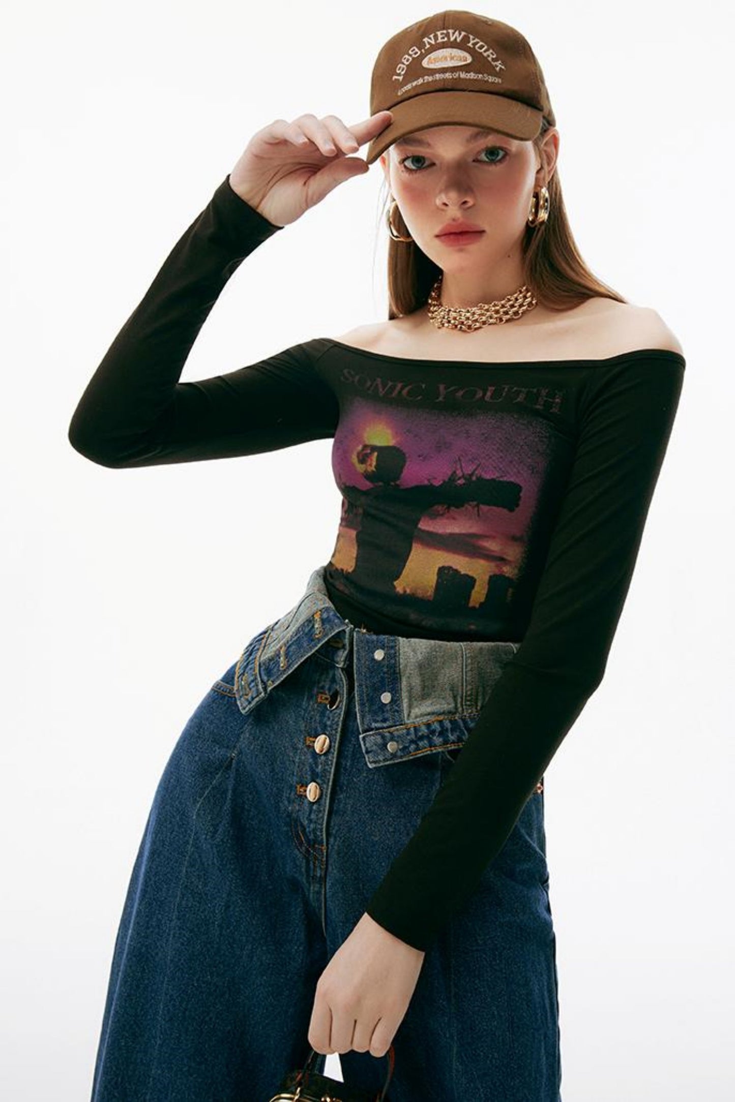 Sunset One-Shoulder Tee