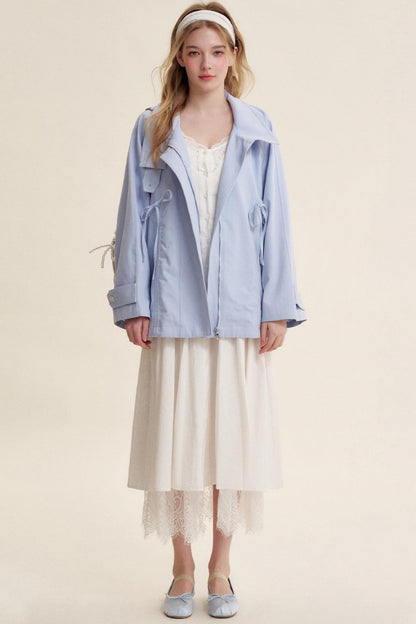 Morning Mist Cotton Bow Jacket