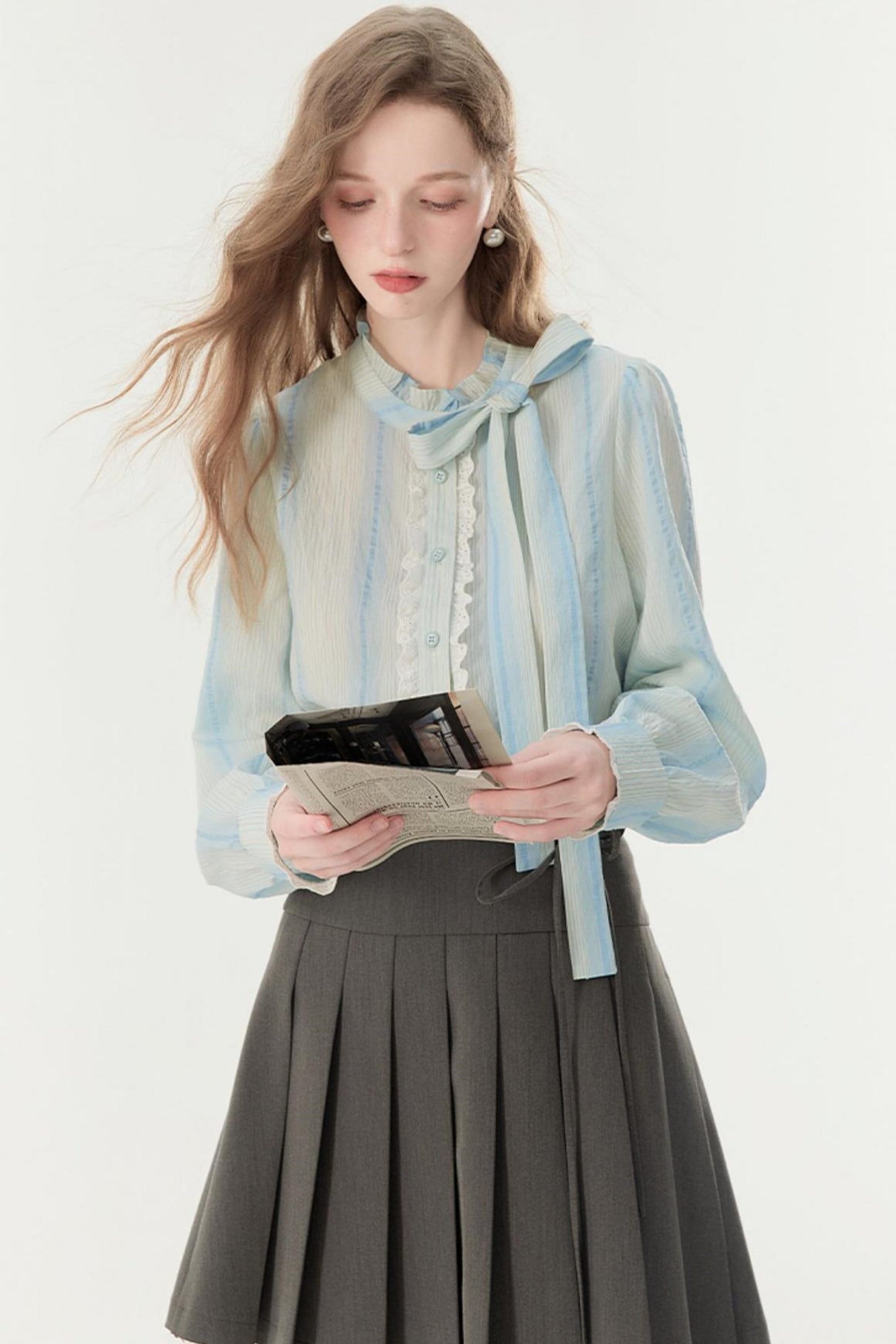 Gradient Stripe Blouse