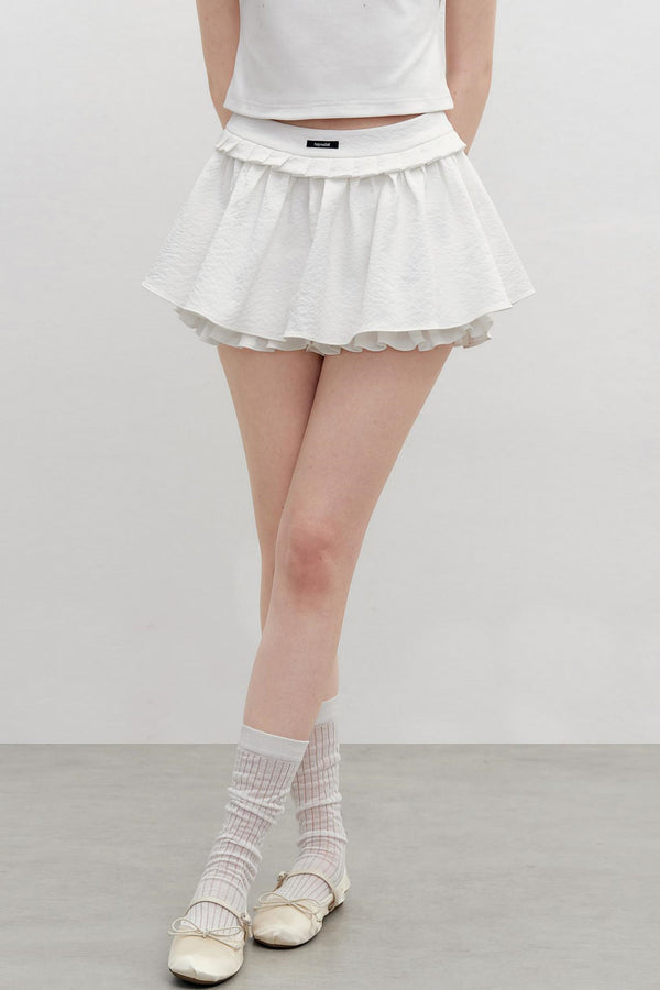 Lace Accent Mini Skirt