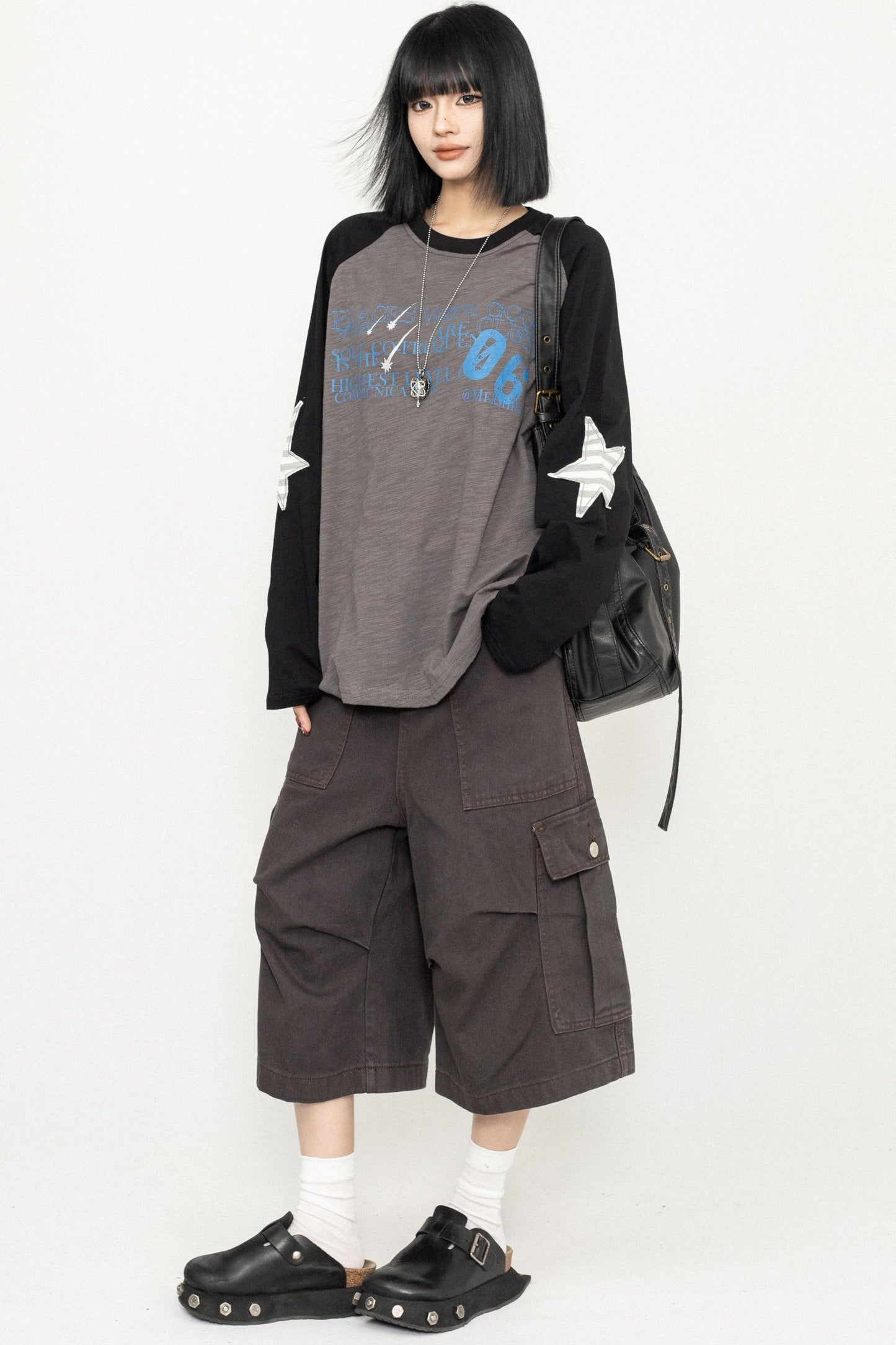 Embroidered Retro Long Sleeve T-Shirt