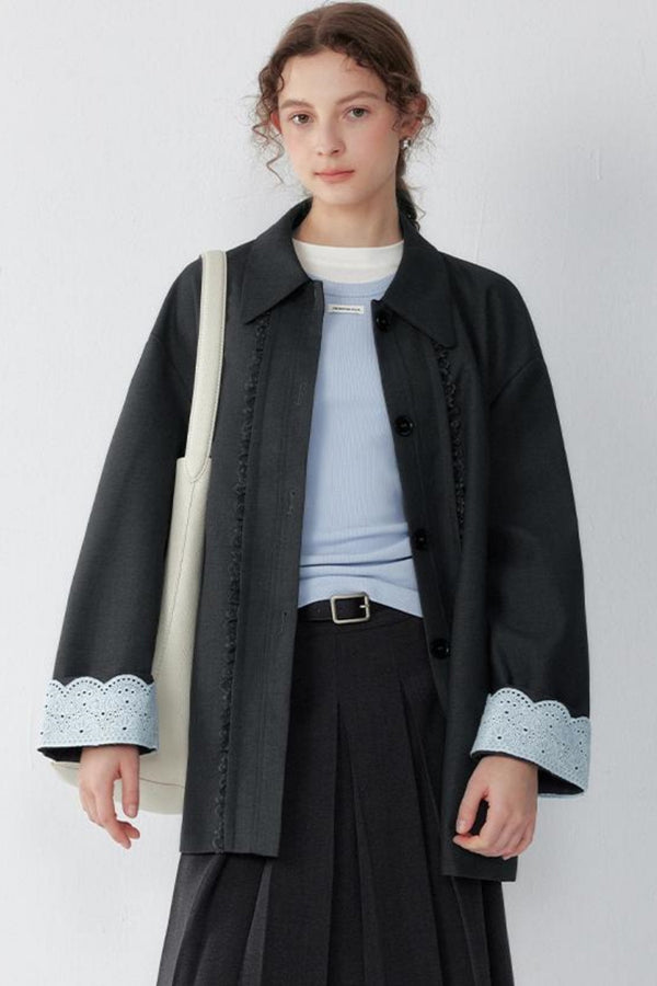 Lace Trench Jacket