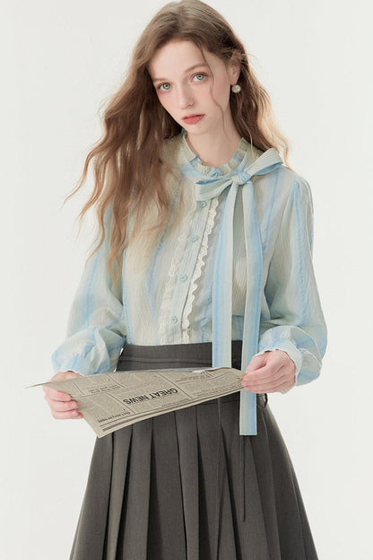 Gradient Stripe Blouse