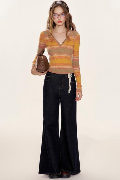 Sunset V-Neck Knit Sweater