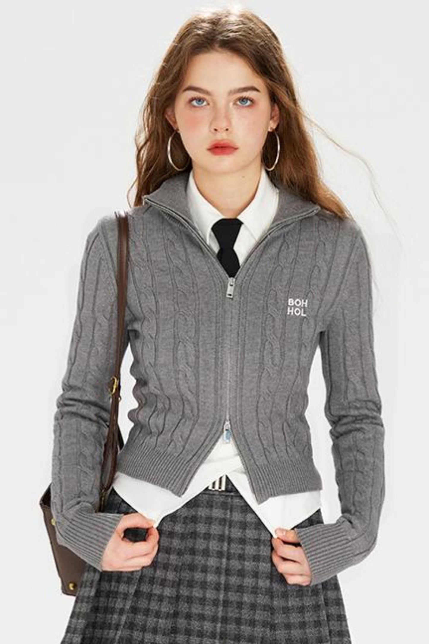 Double-Zip Cardigan