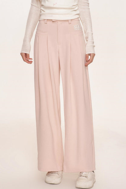High-Waisted Wide-Leg Trousers
