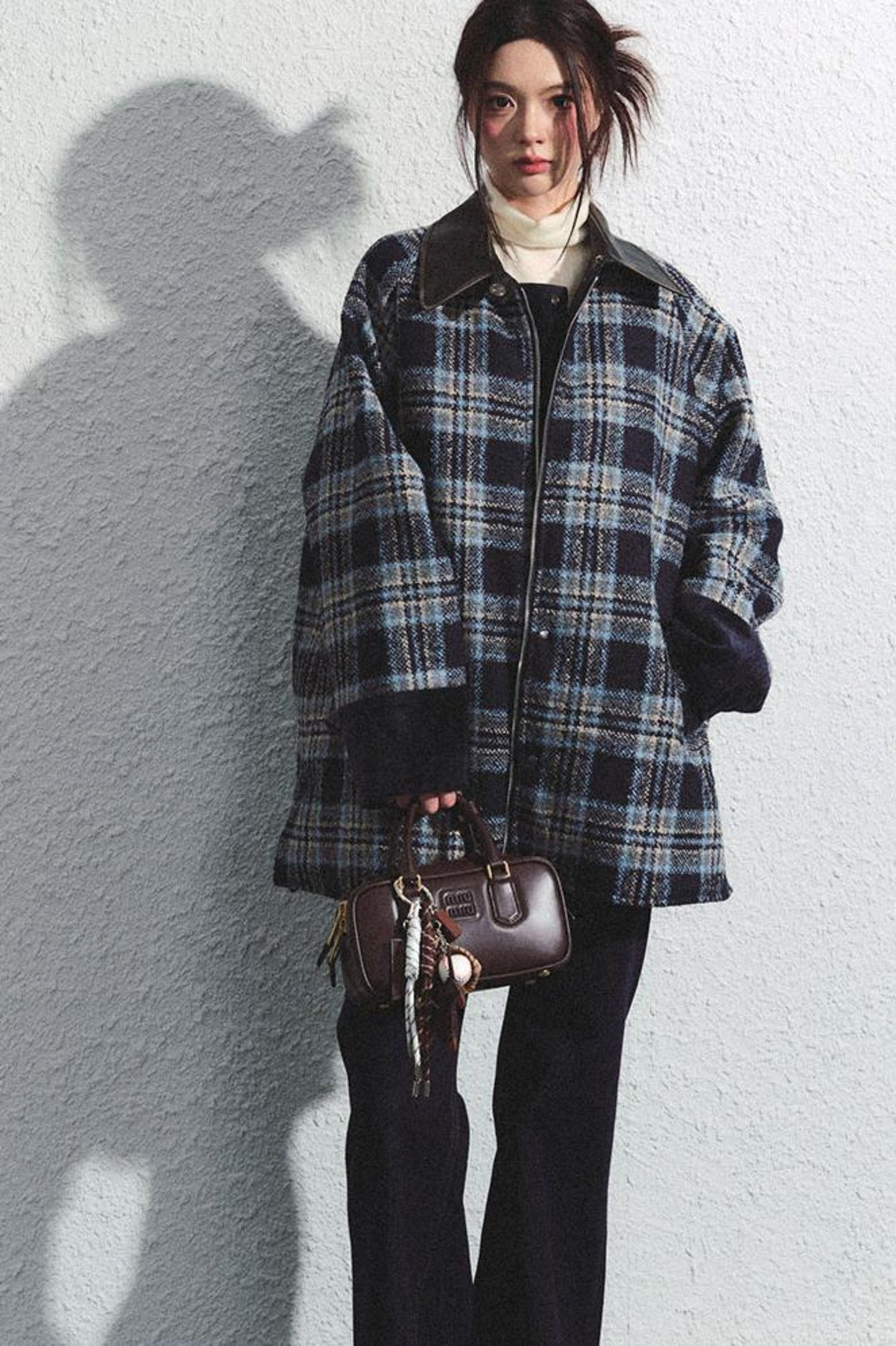 Navy Plaid Reversible Jacket