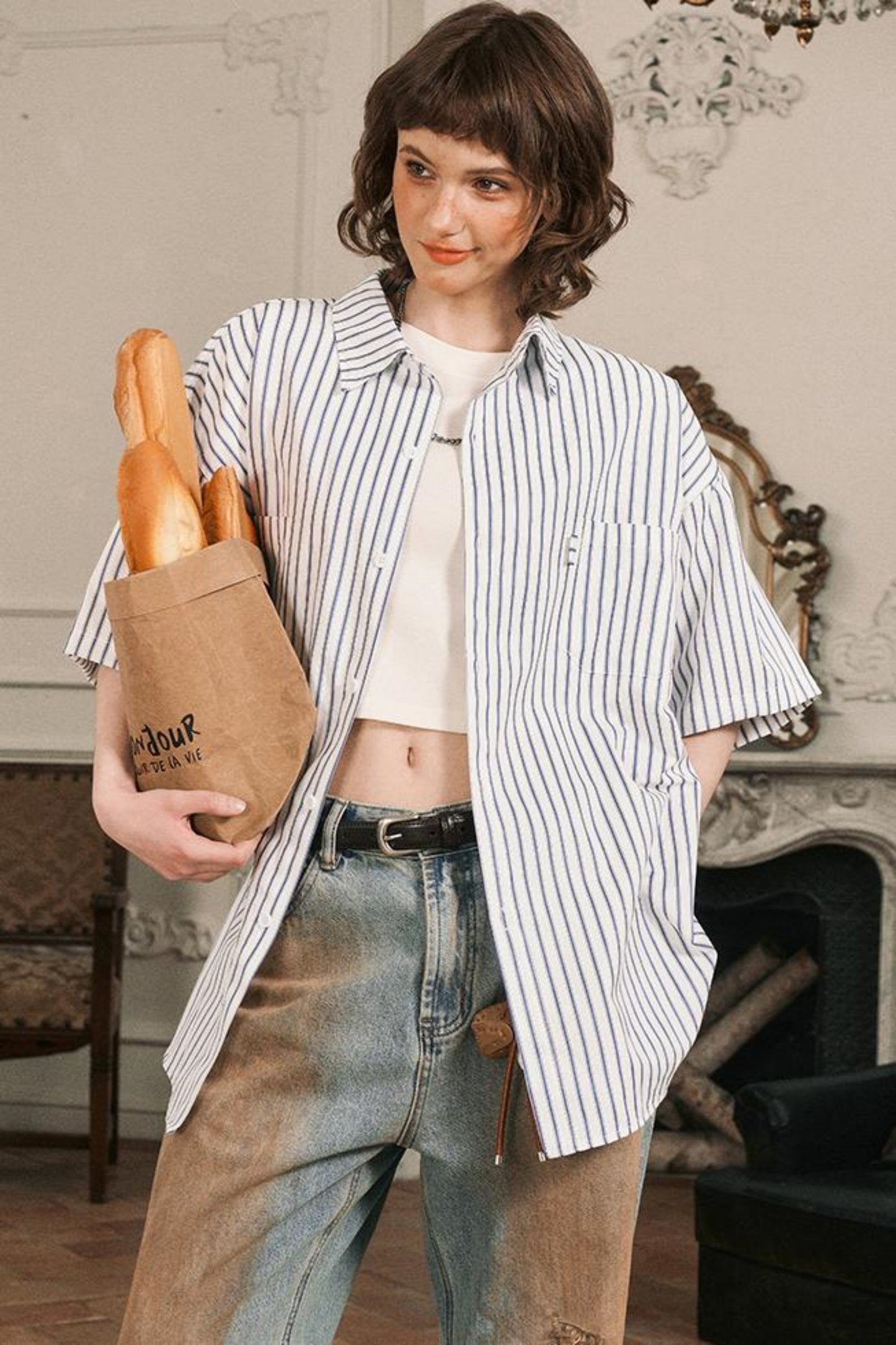 Vintage Stripe Short Sleeve Shirt