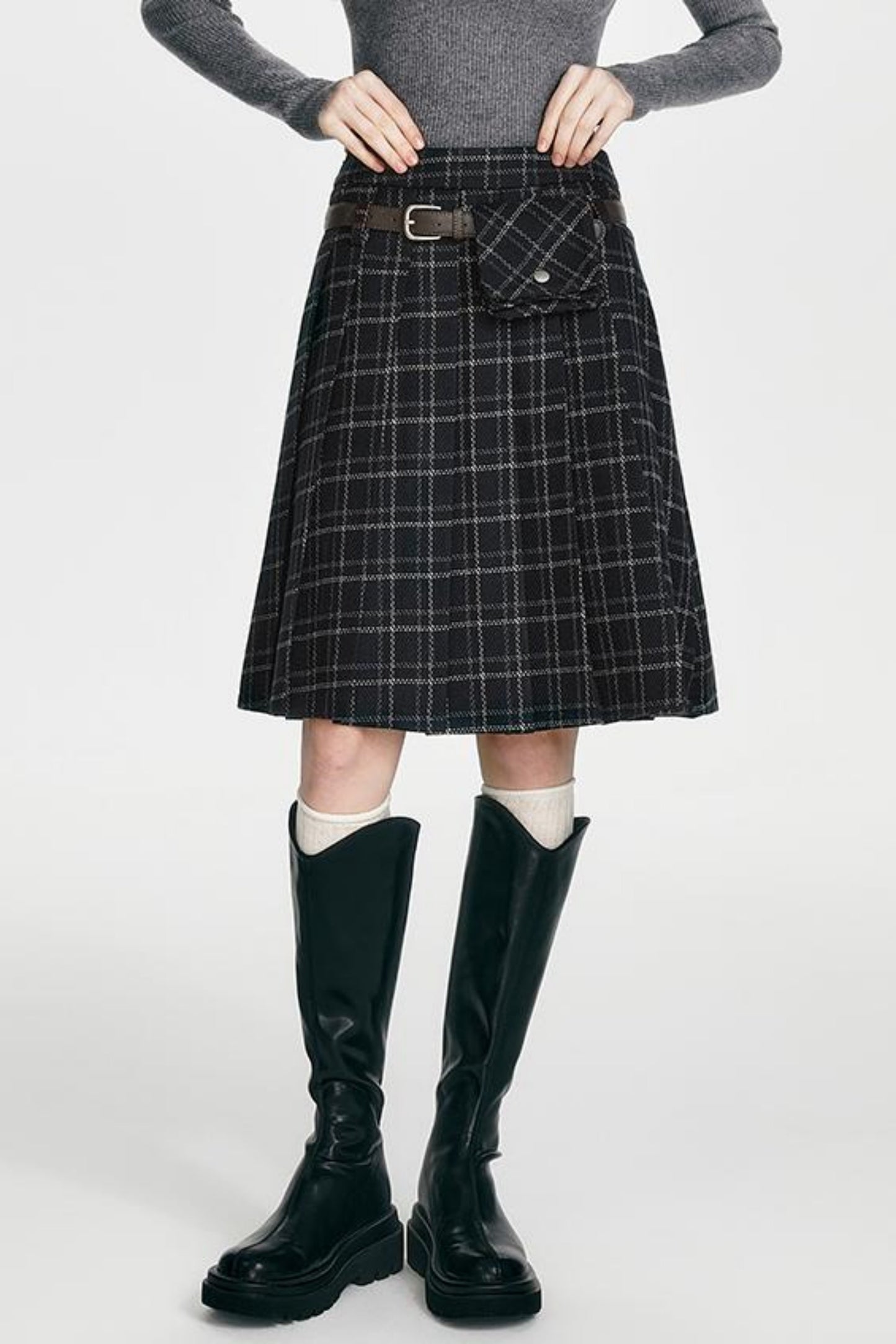 Versatile Plaid Skirt
