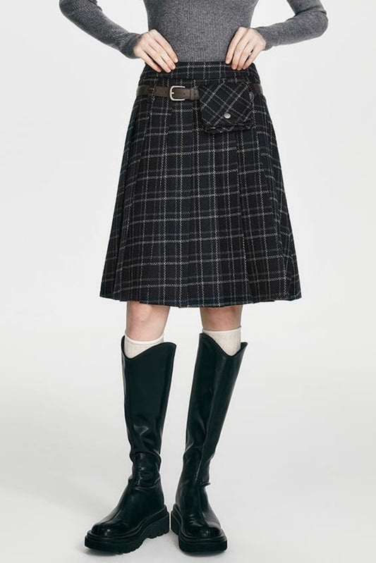 Versatile Plaid Skirt