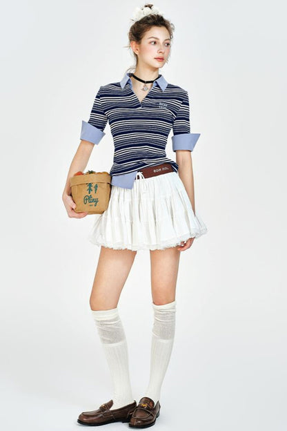 Color Clash Polo Tee