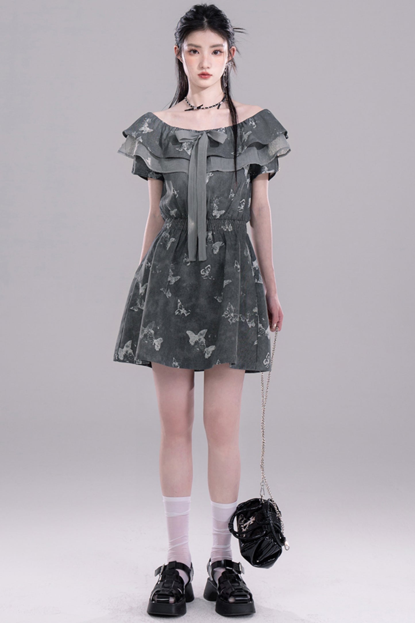 Summer Butterfly Denim Dress