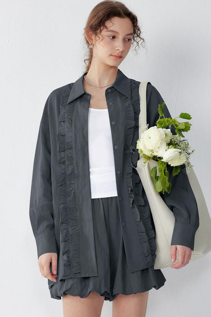 Tencel Shirt And Lycra Pod ShortSkirt Set-Up