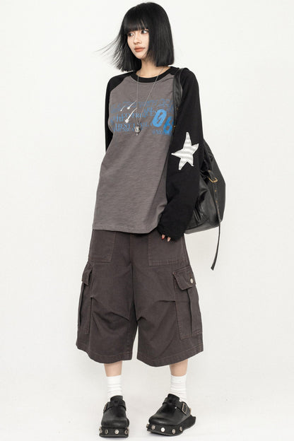 Embroidered Retro Long Sleeve T-Shirt