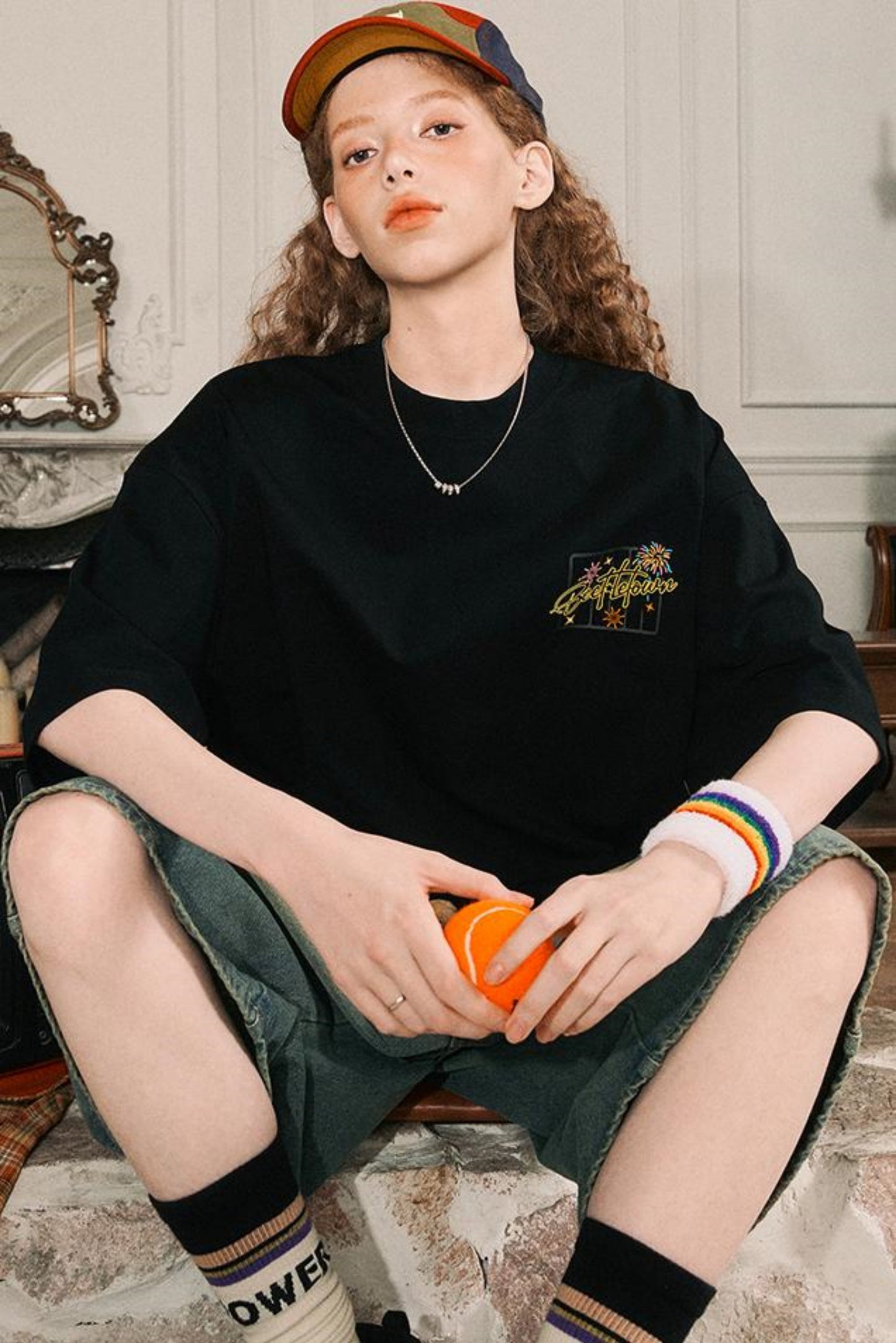 Firework Print Slim Fit T-Shirt