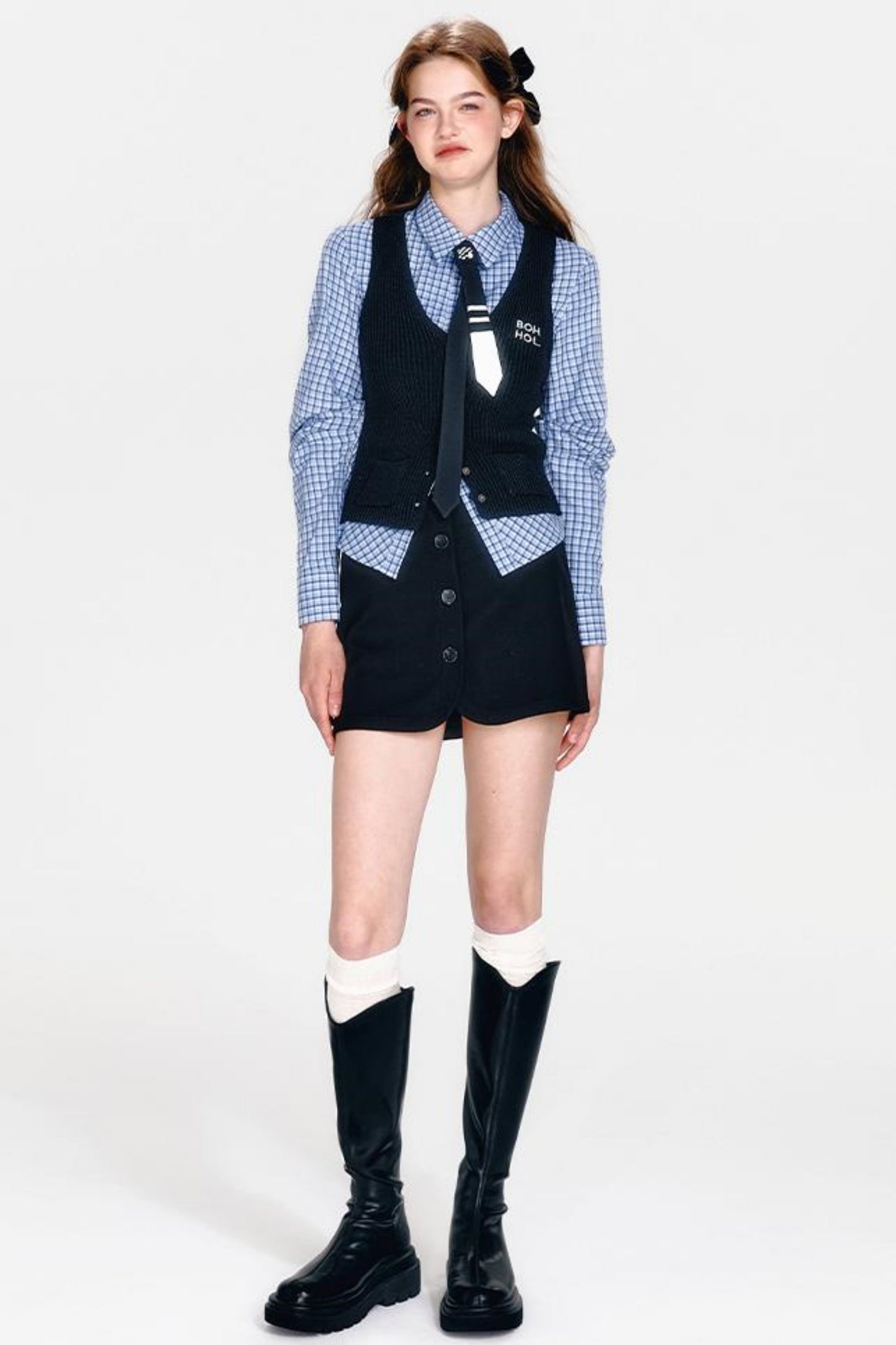 Vintage Plaid Skirt Set-Up