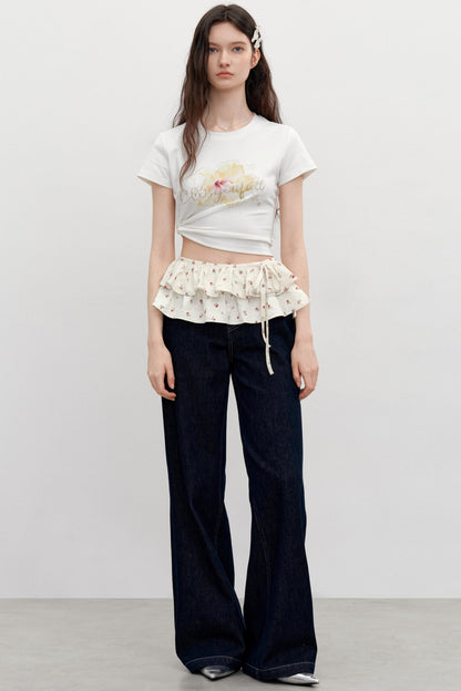 Floral Elegance Waist Skirt