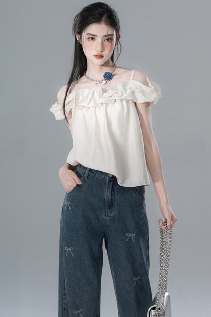 Vintage Bowtie Jeans Pants