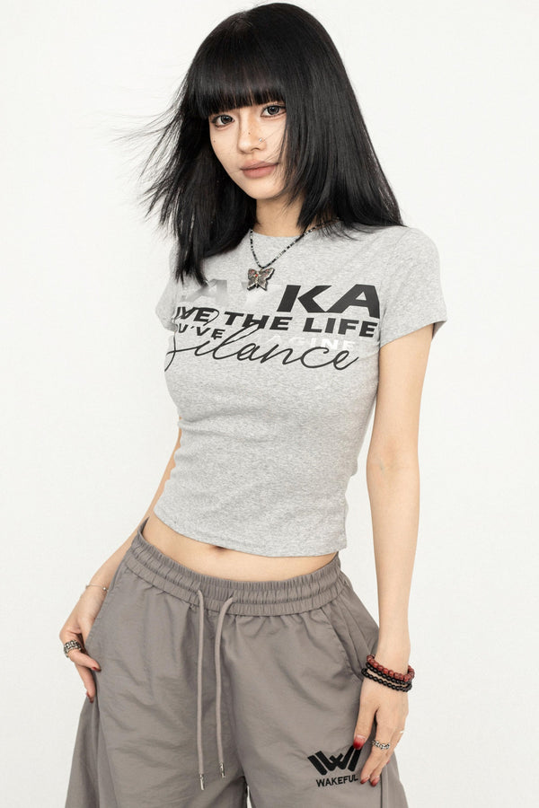 Slim Fit Letter Tee