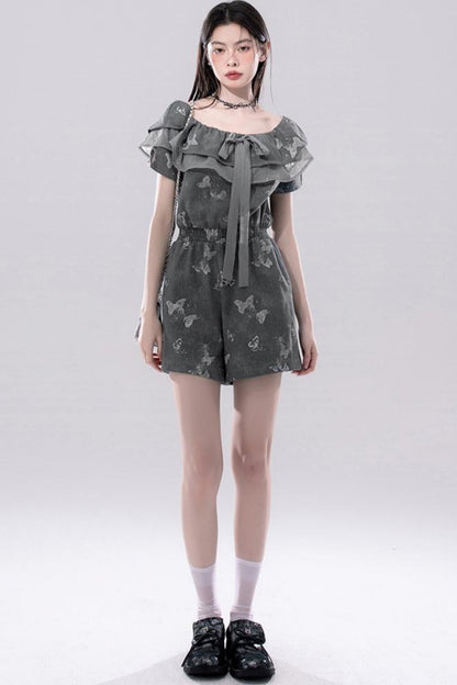 Summer Butterfly Denim Dress