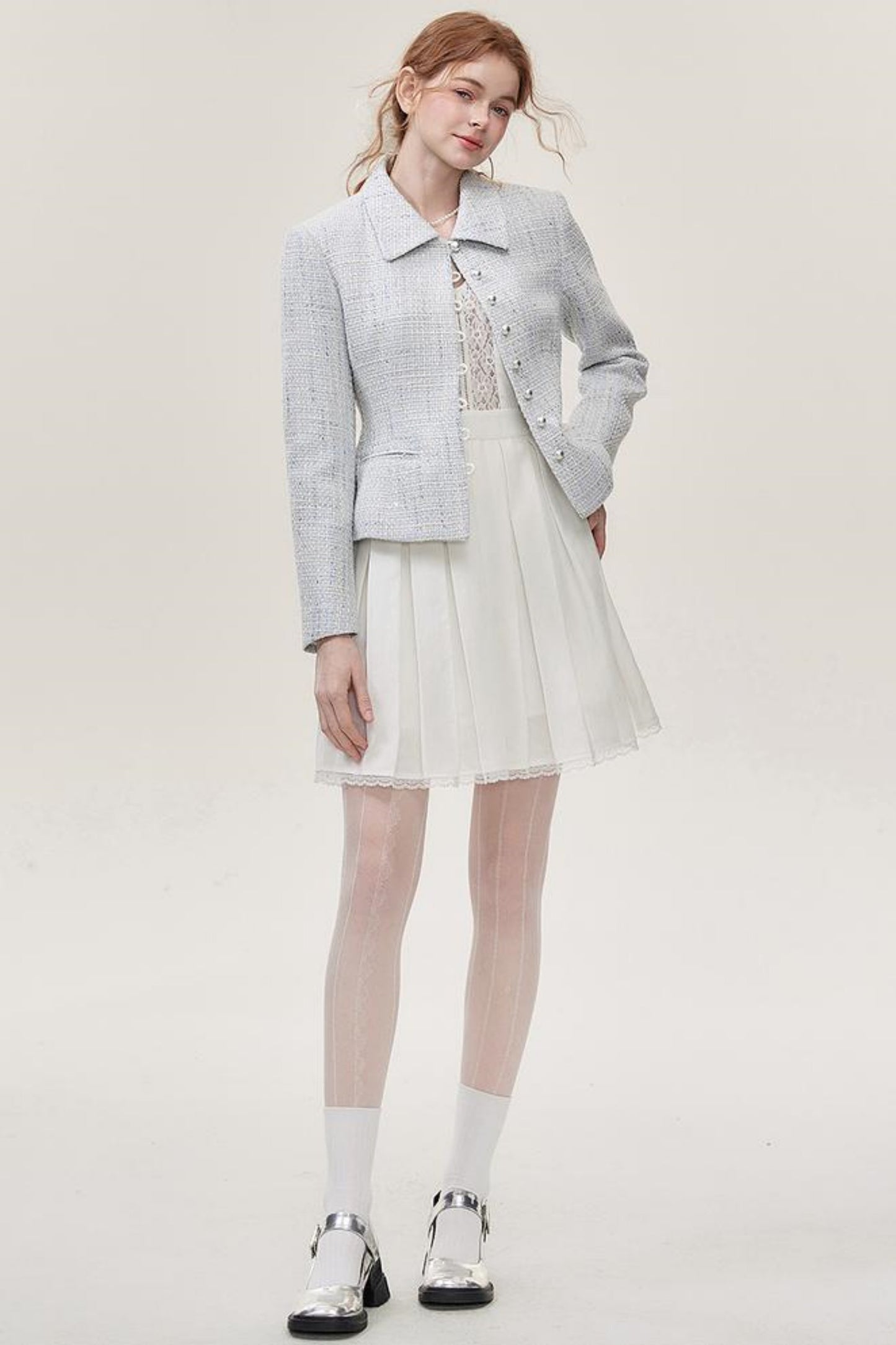 White Lace Mini Dress