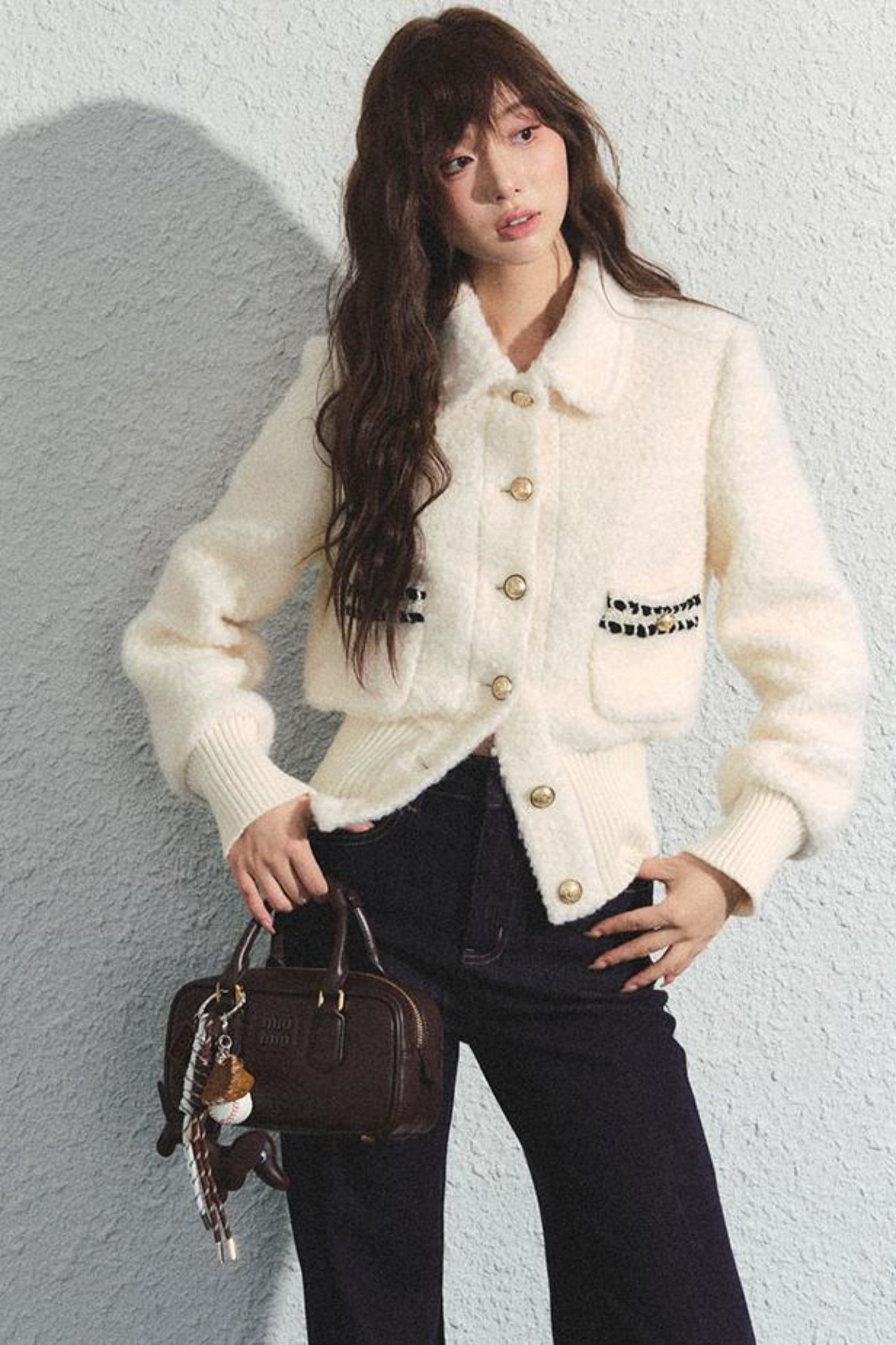 Tweed Waist Crop Jacket