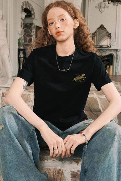 Firework Print Slim Fit T-Shirt