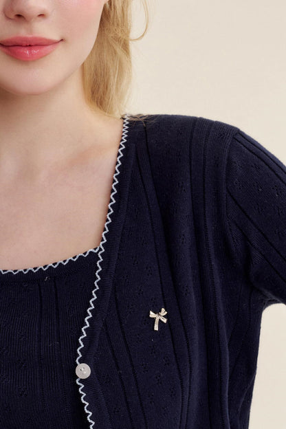 Romantic French Cardigan & Camisole Dress Set-Up