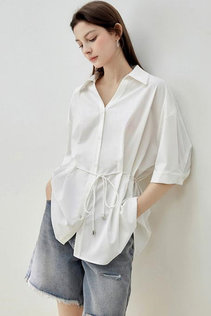 Relaxed Fit Mid-Sleeve Shirt