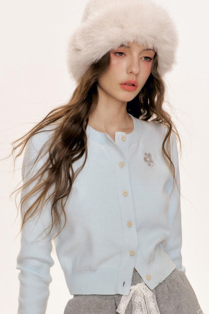 Embroidered Knit Cardigan