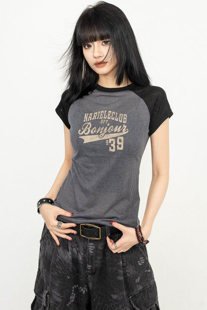 Vintage Color Block Tee