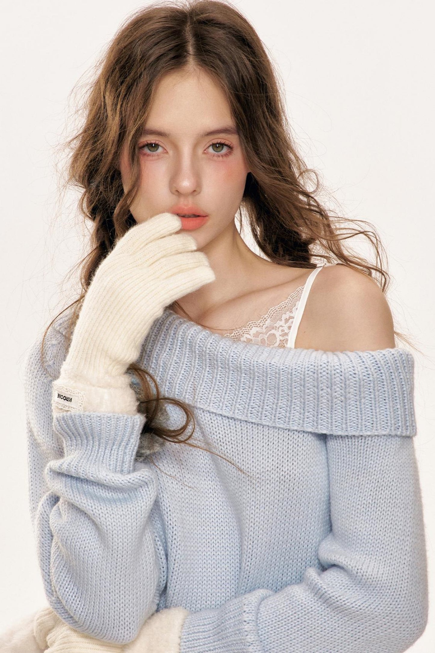 Chic Lace-Up Knit Sweater